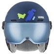 Kép 1/3 - Uvex Rocket Junior visor síbukósisak blue puzzle