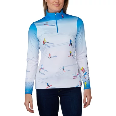 Spyder Birds Eye zip T-Neck női aláöltöző