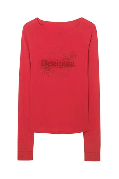 Desigual  női piros T-shirt Essential M