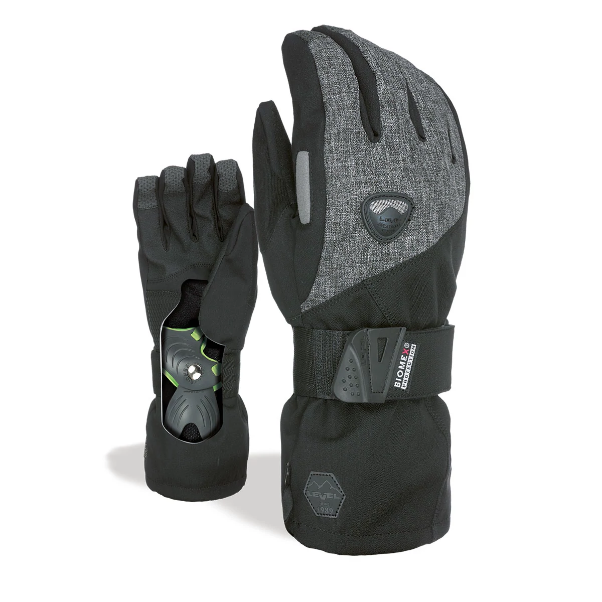 Level glove Fly Ninja Black sí és snowboard kesztyű